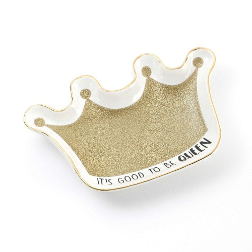 Gold Glitter Crown Tray Our Name Is Mud