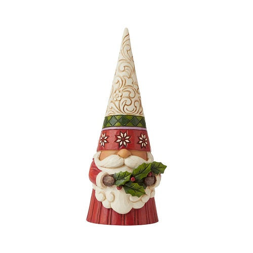 Gnome de Noël tenant Holly Jim Shore Heartwood Creek