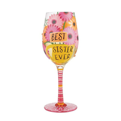 Lolita Wine  "Best Sister Ever" Glass