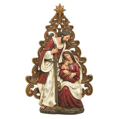 Holy Family with Gold Tree Statue By Roman