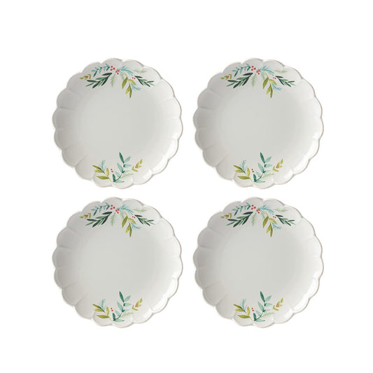 French Perle Berry Accent Plates, Set of 4 By Lenox