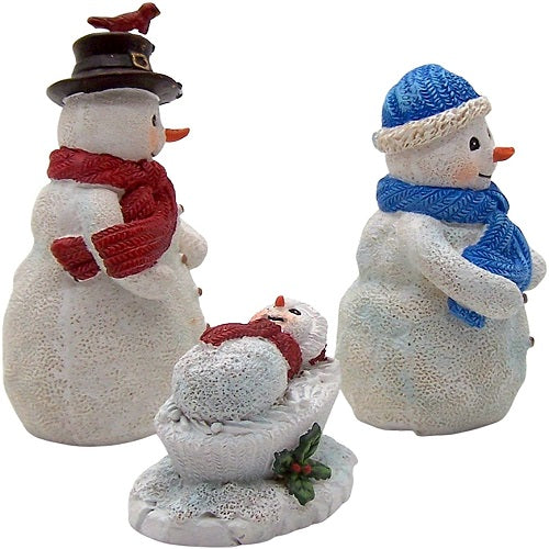 Crèche de bonhomme de neige, concours de Noël par Roman 