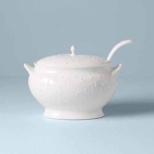Opal Innocence Carved Covered Soup Tureen with Ladle by Lenox
