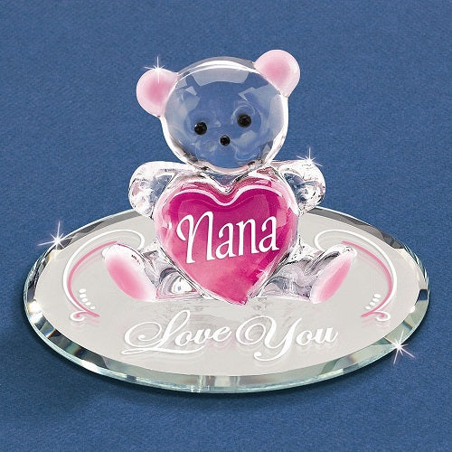 Glass Baron "Nana, I Love You" Bear Pink