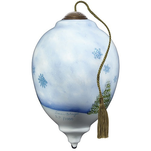 Let Us Rejoice, Hand-Painted Glass Ornament by NeQwa
