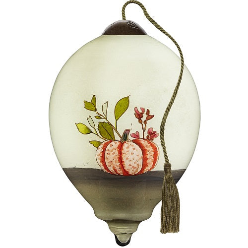 Live Simple, Remain Grateful, Hand-Painted Glass Ornament by NeQwa