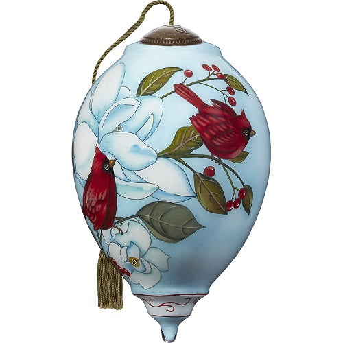 Winter Song, Hand-Painted Glass Ornament