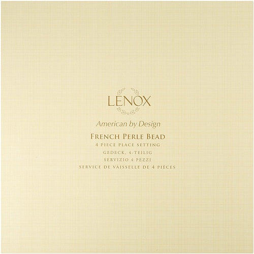 French Perle Bead 4-piece Place Setting by Lenox