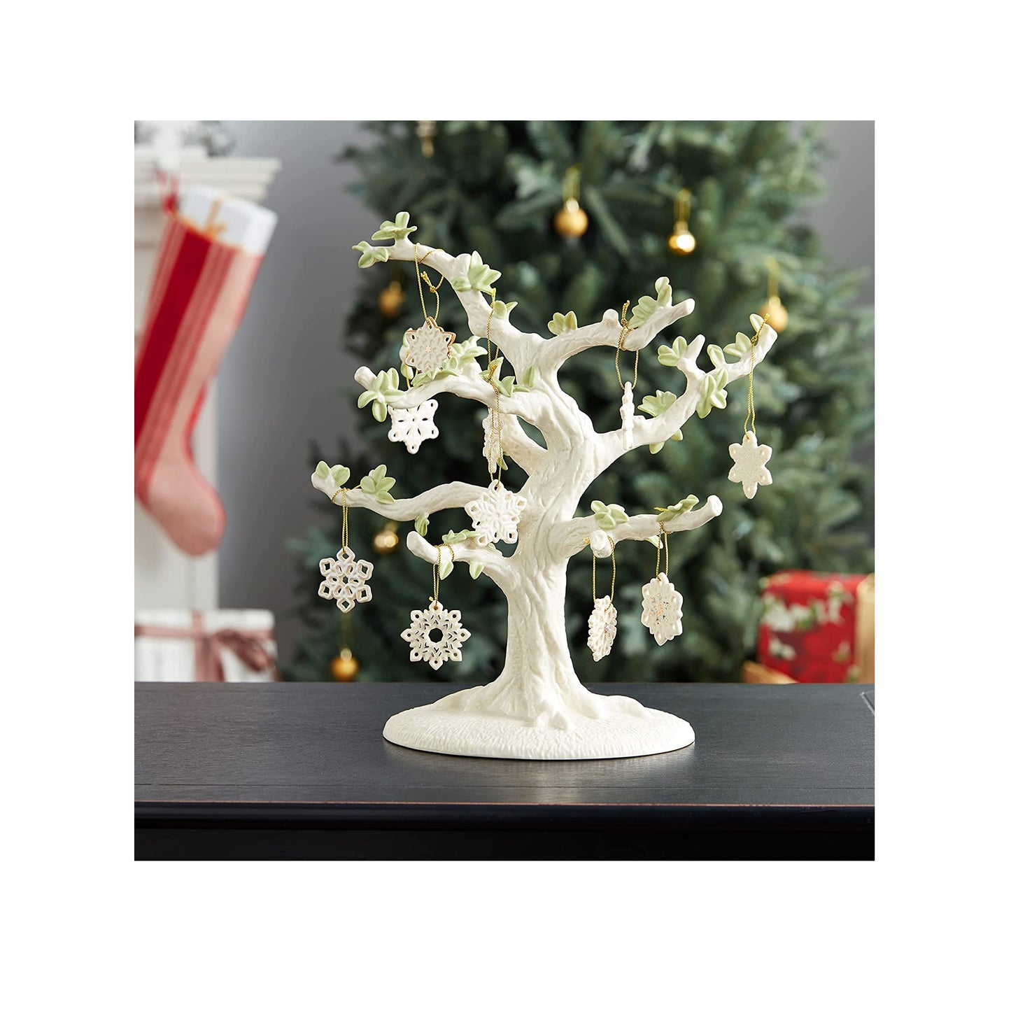 Lenox Snowflake 10 Piece Ornament & Tree Set