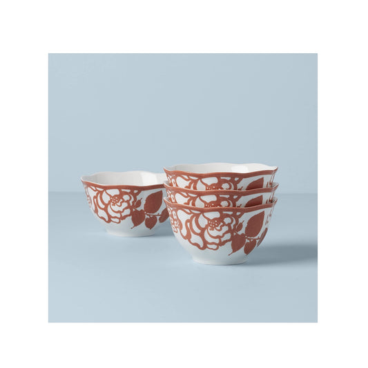 Butterfly Meadow Cottage 4-Piece Rice Bowls by Lenox