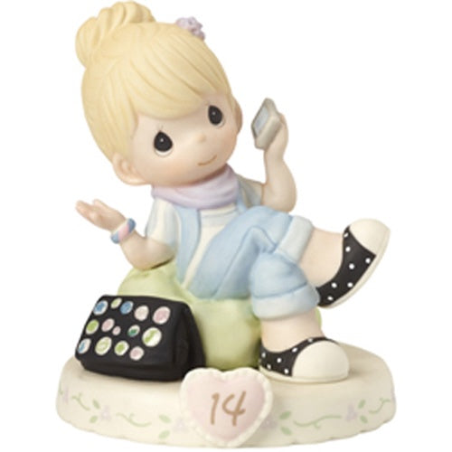 Precious Moments Growing In Grace Age 14 Blonde Figurine