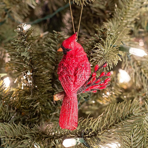 Holiday Cardinal Brilliant Red Ornament