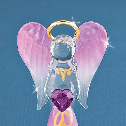 Glass Baron Angel Lavender With Crystal