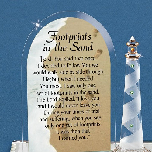 Glass Baron Footprints in the Sand Figurine
