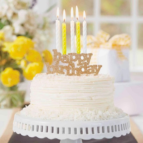 Happy Birthday Candle Holder Cake Topper