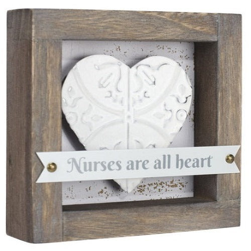 Malden "Nurses are all heart" Wood Plaque