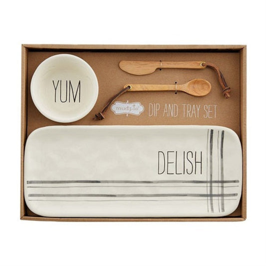 Mud Pie Bistro Boxed Dip N Tray