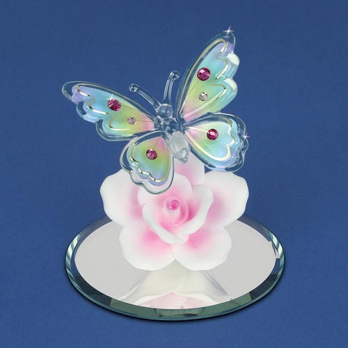 Butterfly Bedazzled Glass Figurine by Glass Baron