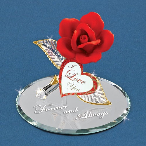 Glass Baron "Forever And Always" Red Rose