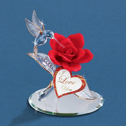 Glass Baron Hummingbird "I Love You" Rose