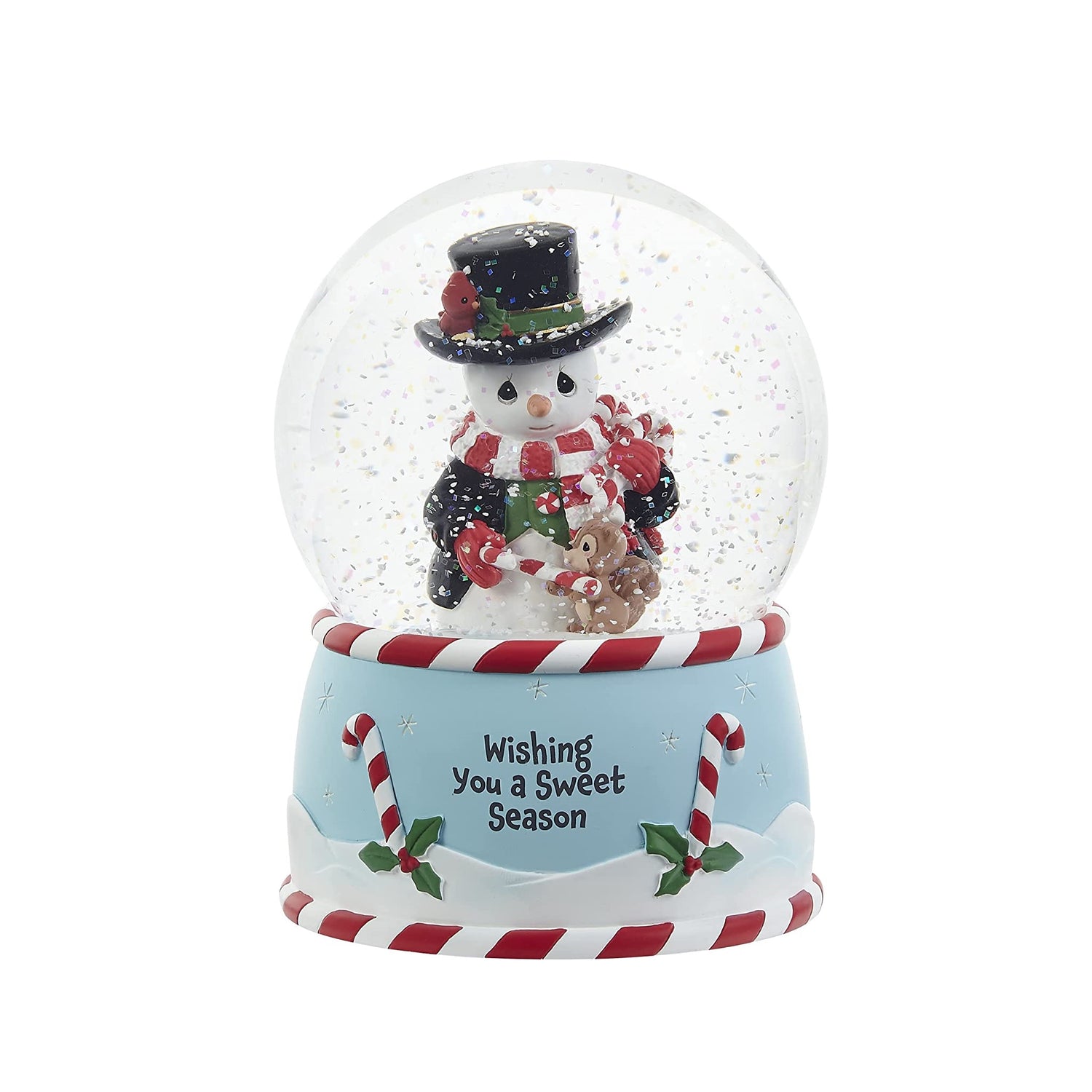 Precious Moments Wishing You A Sweet Season Annual Snowman Musical Snow Globe