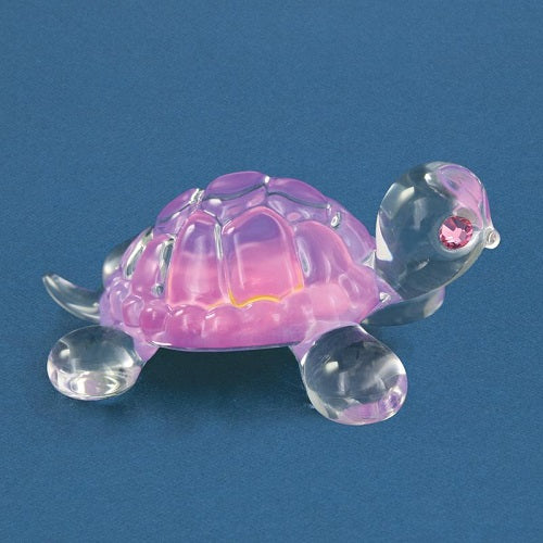 Glass Baron Turtle Figurine - Pink