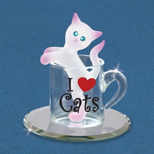 Glass Baron Kitty Cup Figurine