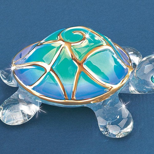Glass Baron Turtle "Tiffany" Figurine