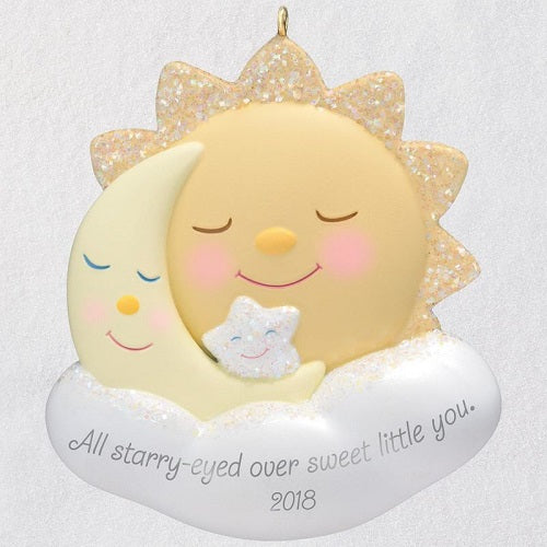 Starry-Eyed Over You Sun, Moon and Star 2018 Ornament