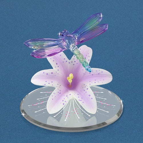 Glass Baron Dragonfly Lavender Lily