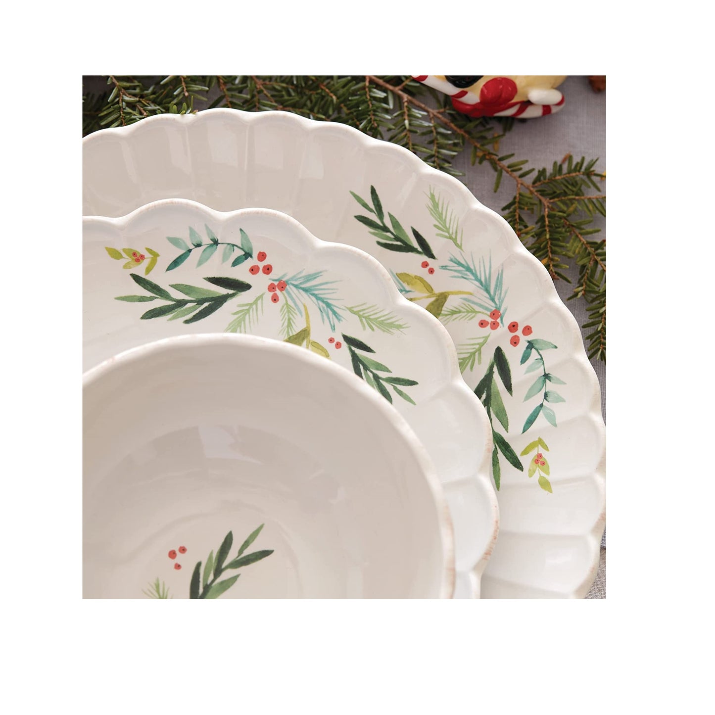 French Perle Berry Accent Plates, Set of 4 By Lenox