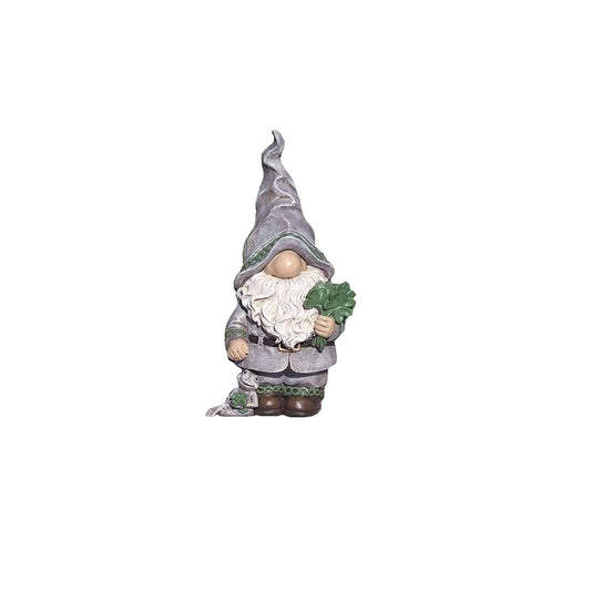 Irish Gnome with Shamrock Statue By Roman