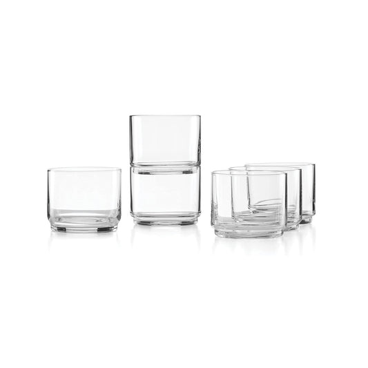 Tuscany Clear Classics Stackable 6-Piece Short Glasses By Lenox