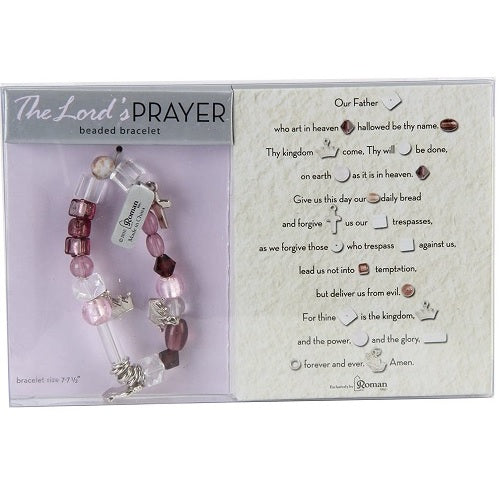 Bracelet perlé romain La prière du Seigneur