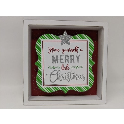 Malden Merry Little Christmas Wood Plaque Box Sign