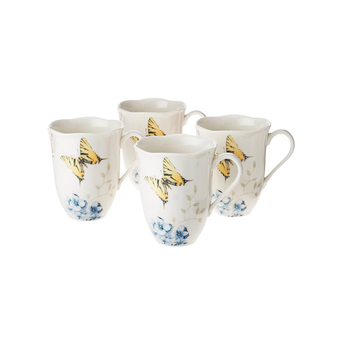 Ensemble de tasses 4 pièces hortensia Butterfly Meadow par Lenox 