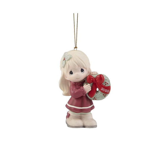 May Your Christmas Wishes Come True 2022 Dated Girl Ornament