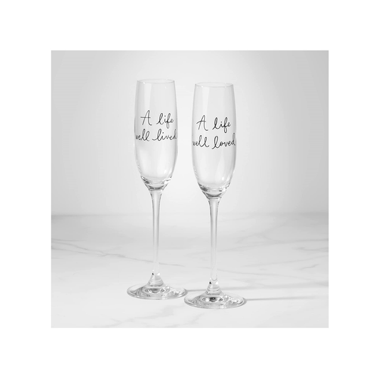 Kate Spade A Charmed Life 2-Piece Toasting Flutes By Lenox
