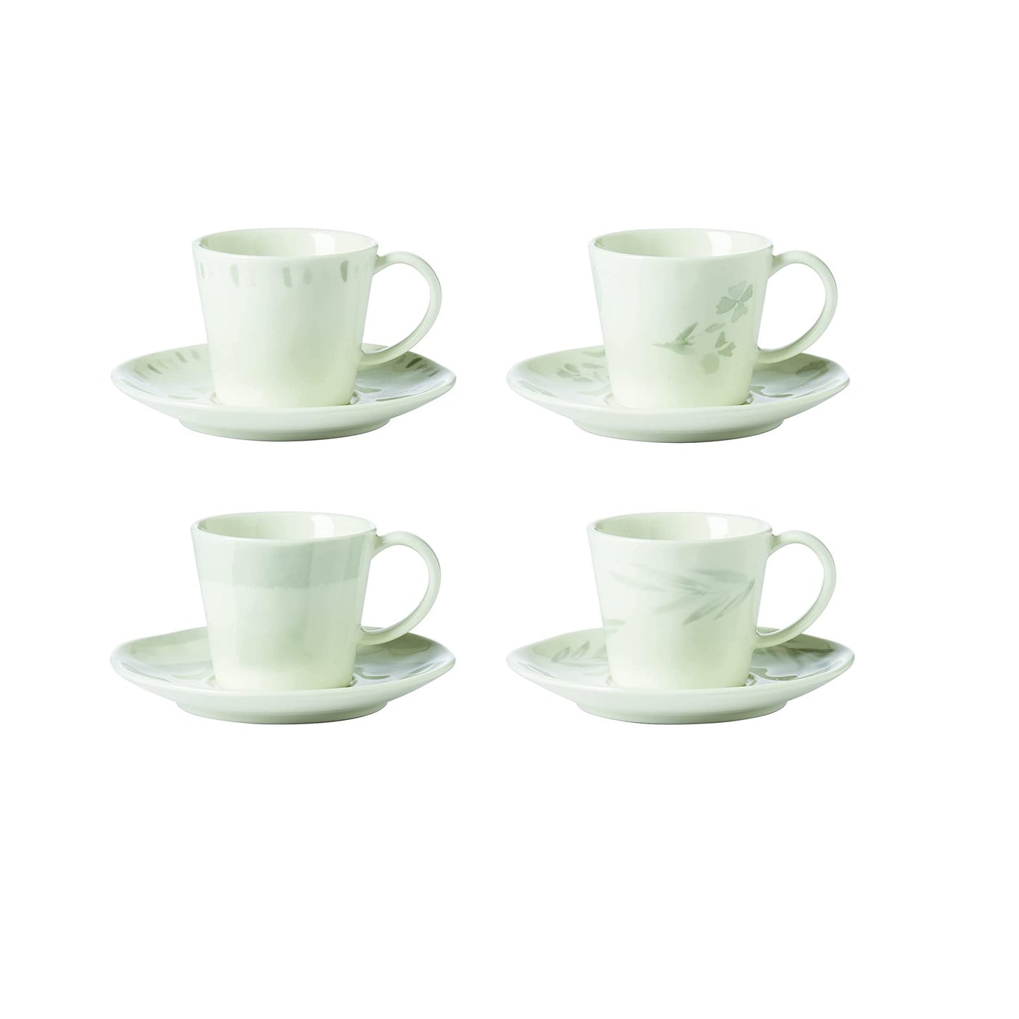 Lenox Oyster Bay Eight-Piece Espresso Cup & Saucer Set