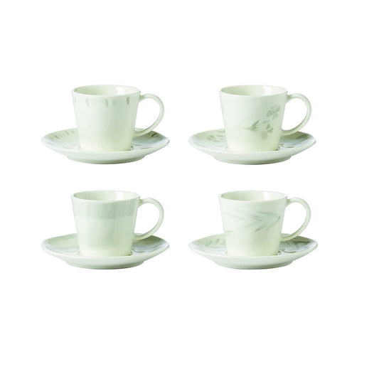 Lenox Oyster Bay Eight-Piece Espresso Cup & Saucer Set