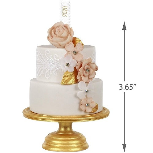 Ornament 2020 A Slice of Love Wedding Cake Porcelain