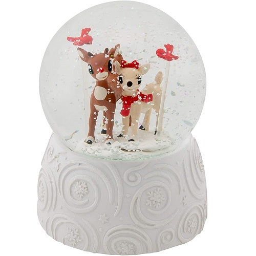 Roman Rudolph The Red-Nosed Reindeer with Clarice Waterglobe