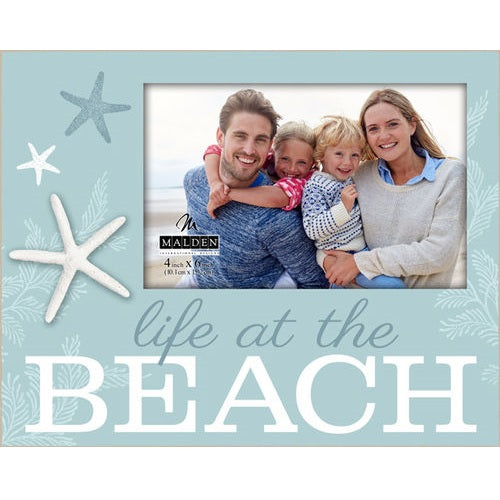 Malden 4" x 6" "Life at The Beach" Photo Frame