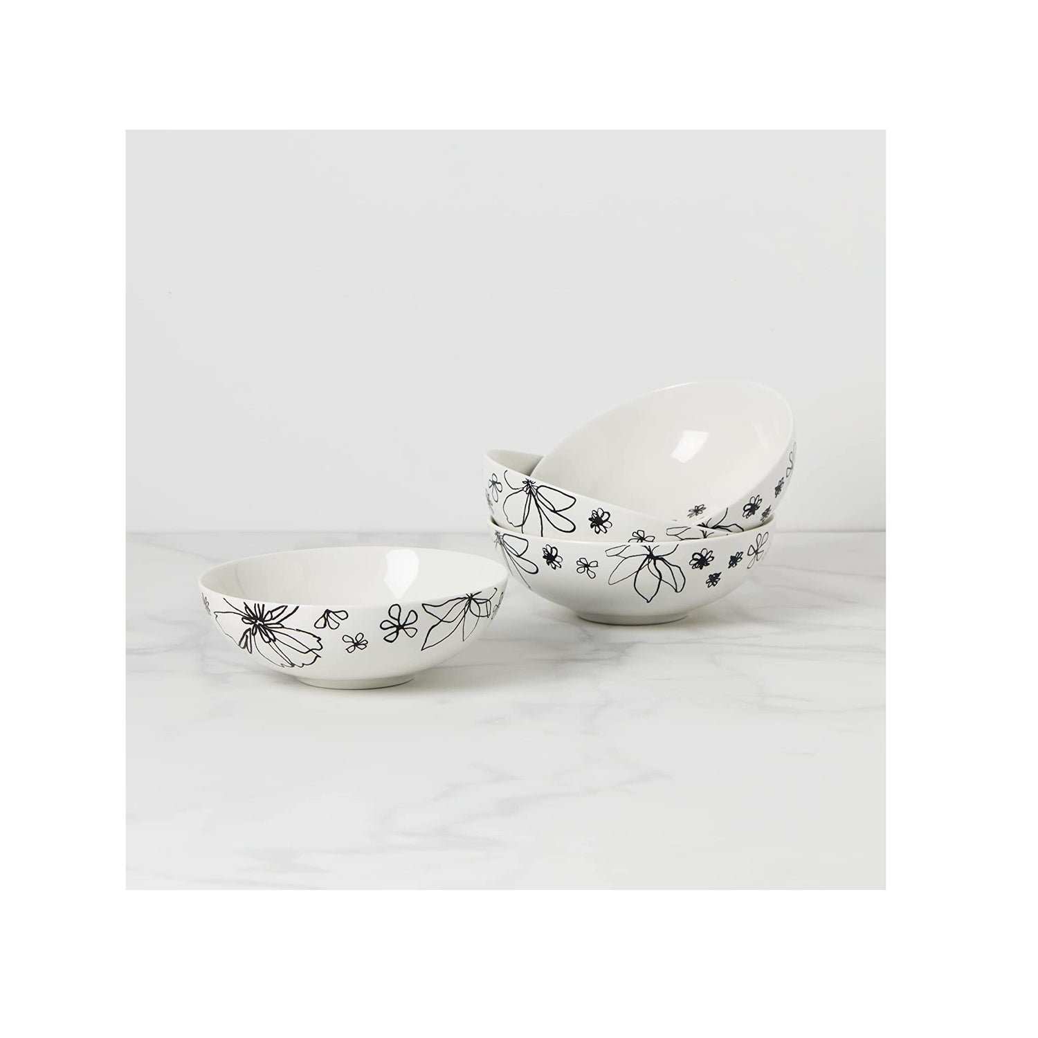 Kate Spade Garden Doodle Soup/Cereal Bowl Set of 4 by Lenox