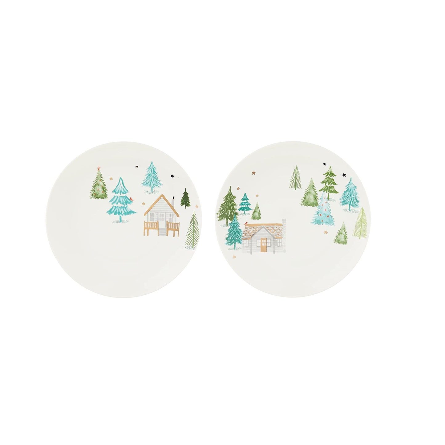 Balsam Lane™ Artistic Cabins 4-piece 8"Accent Plate Set by Lenox
