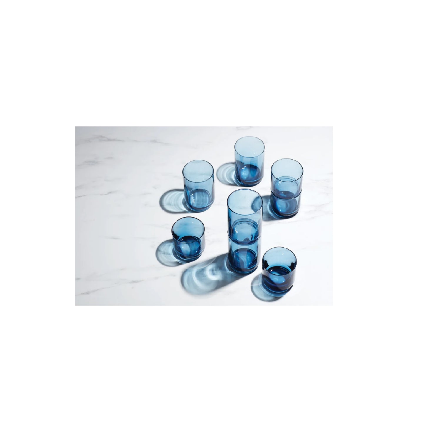 Tuscany Blue Classics Stackable 4-Piece Short Glasses By Lenox