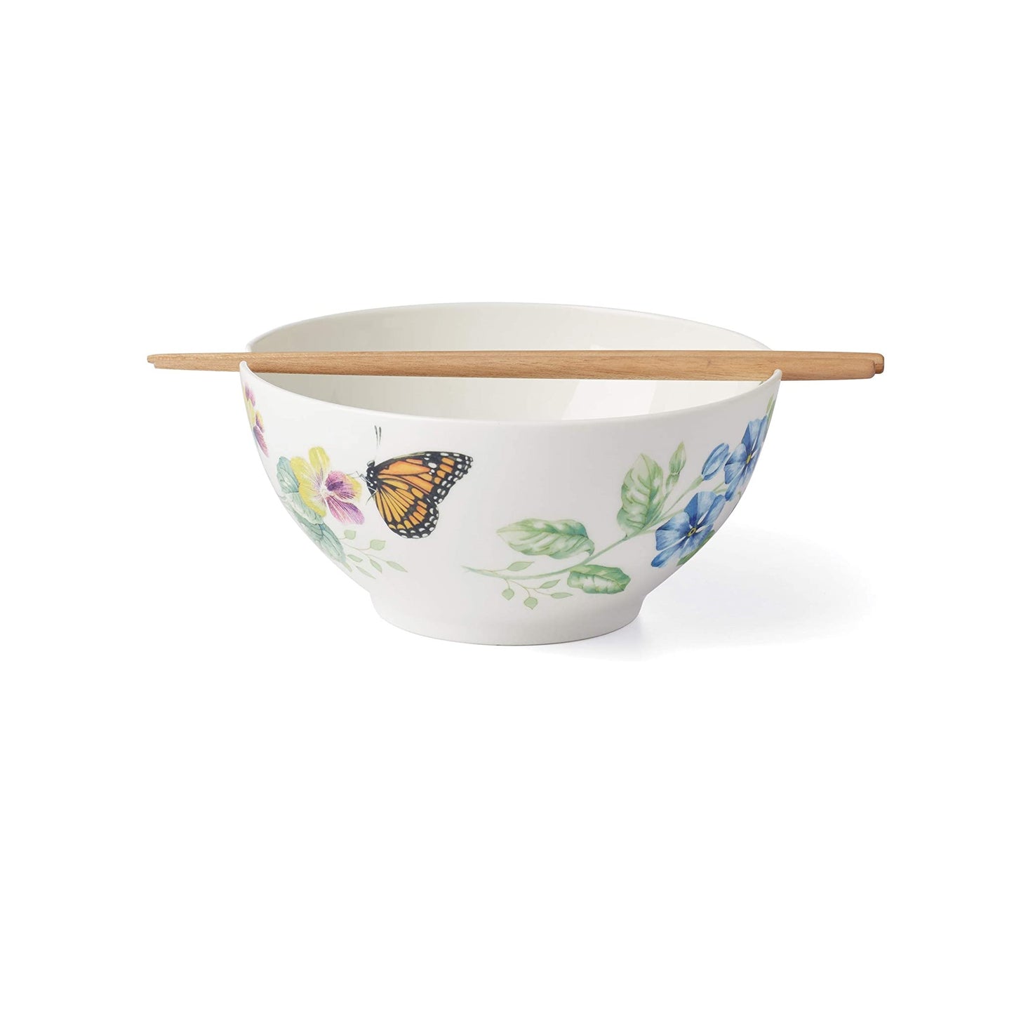 Butterfly Meadow Noodle Bowl & Chopsticks by Lenox