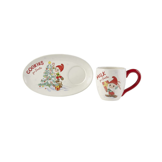 Welcome Gnome Santa Milk And Cookies Set by Precious Moments