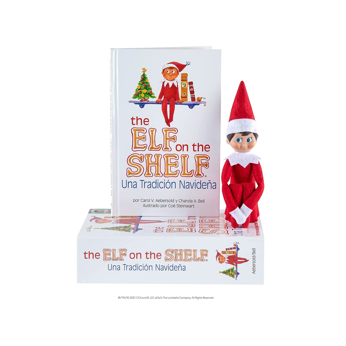 The Elf on The Shelf Christmas Tradition Spanish Language Book and Boy Scout Elf