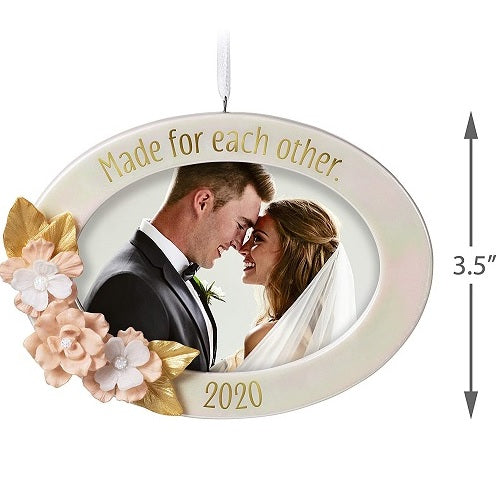Ornament 2020 Made For Each Other Wedding Porcelain Photo Frame